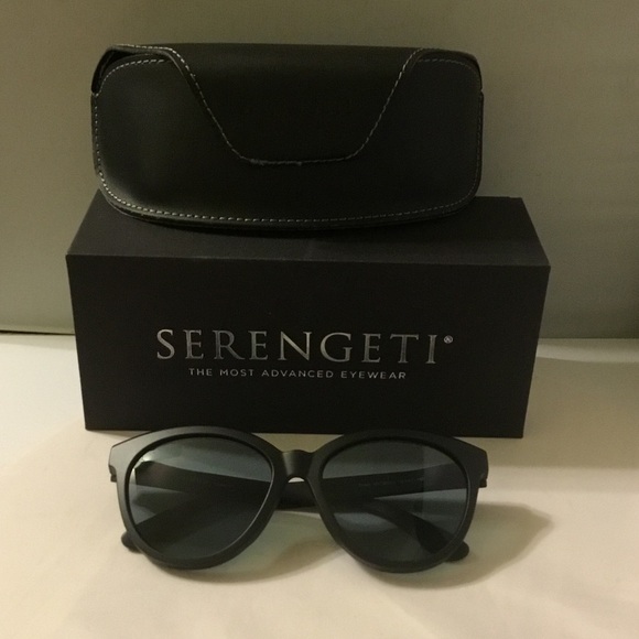 Serengeti Endee Sunglasses Polarized Dark Gray Women.